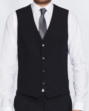 Skopes Regular Fit Wool Tall Waistcoat (black) earth tones
