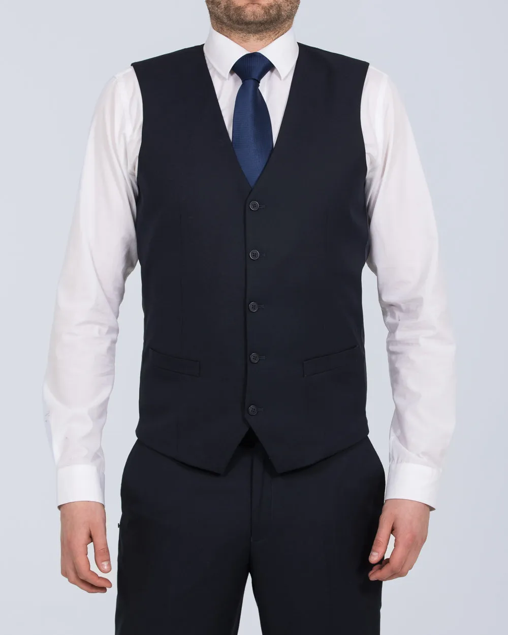 Skopes Romulus Slim Fit Tall Lyfcycle Waistcoat (navy) formal dinner