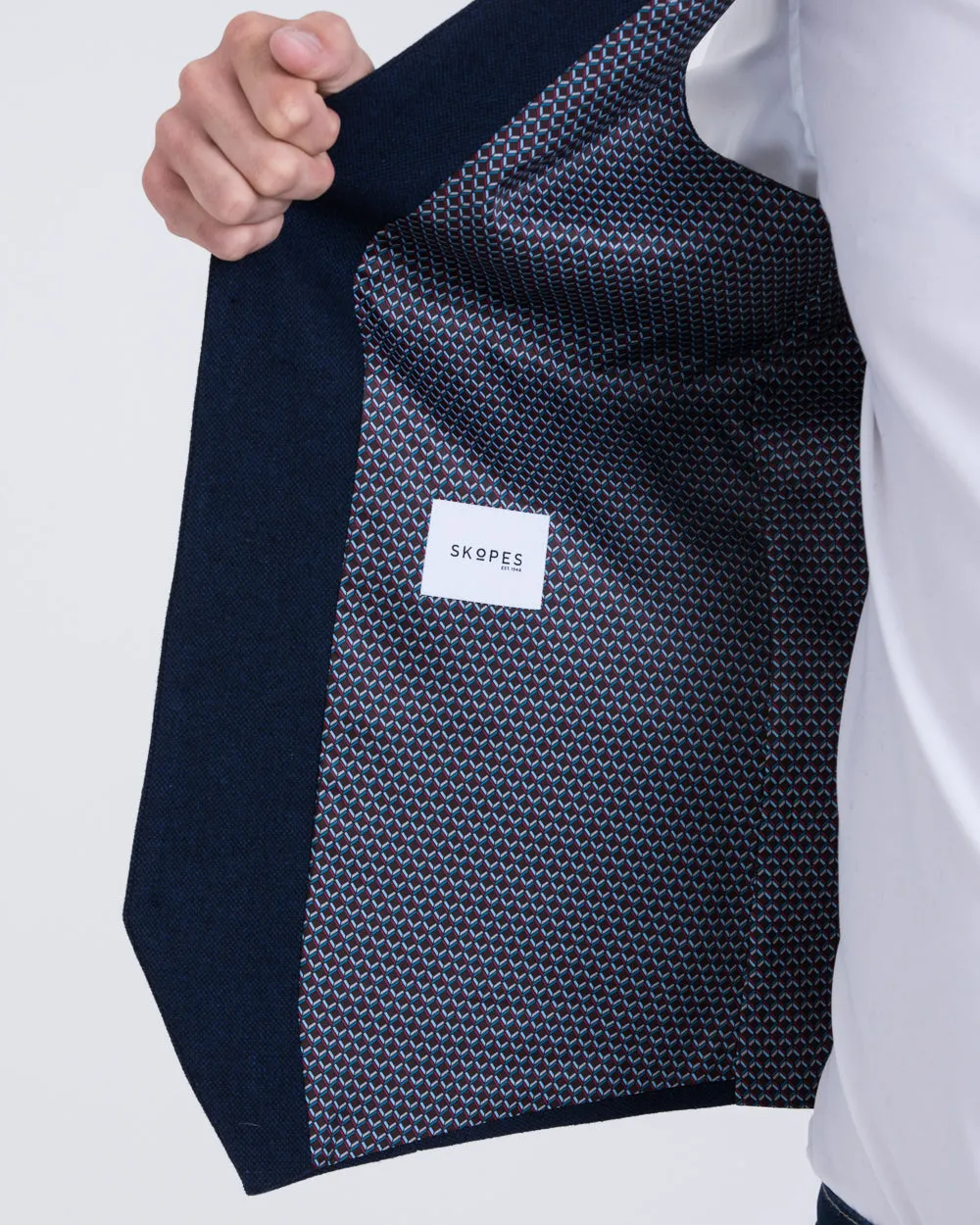 Skopes Ruthin Slim Fit Tall Waistcoat (navy tweed) hiking wear