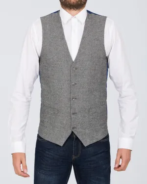 Skopes Ruthin Slim Fit Tall Waistcoat (silver tweed) retro vibe