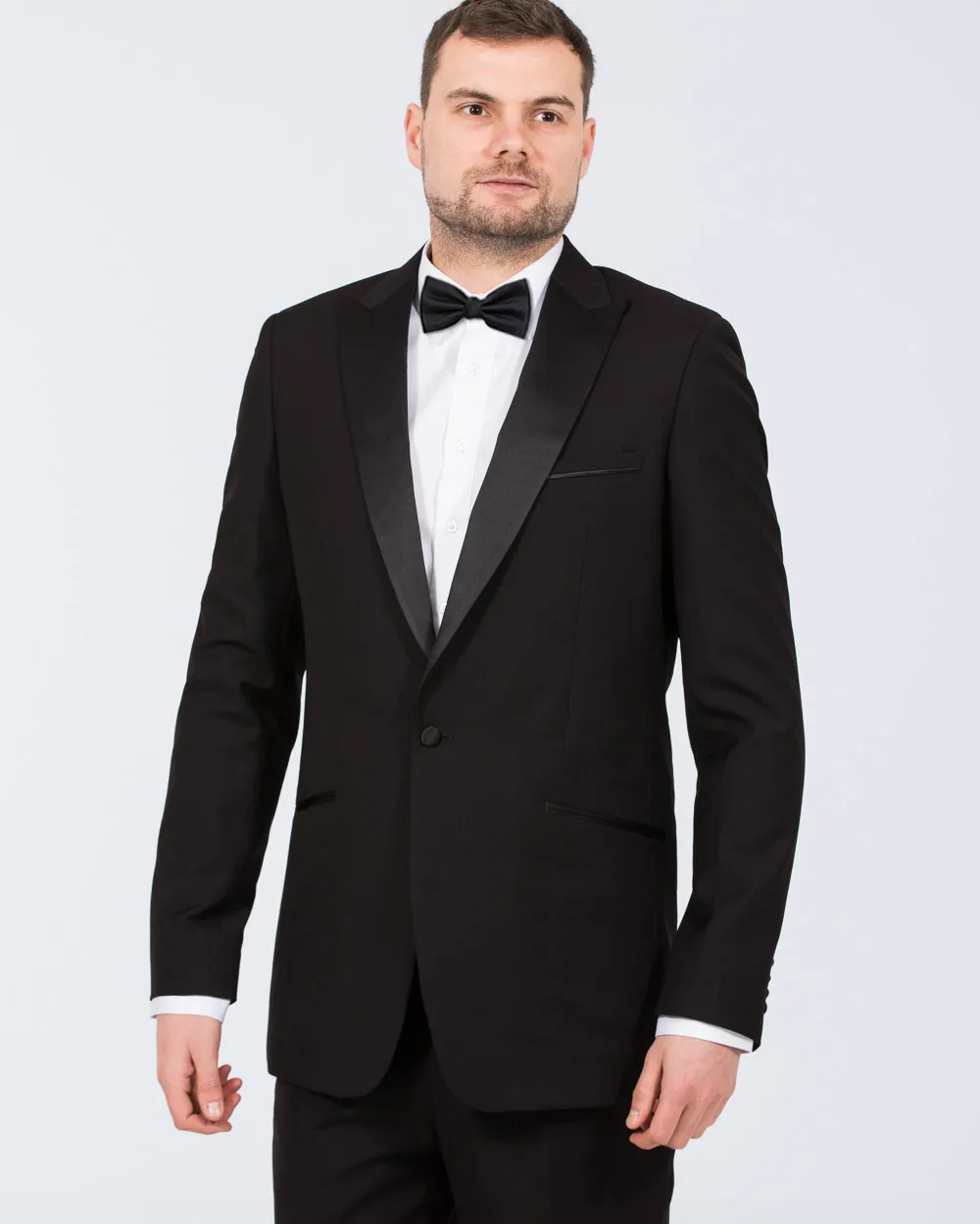 Skopes Sinatra Slim Fit Tall Dinner Suit Jacket (black) all-day protectant