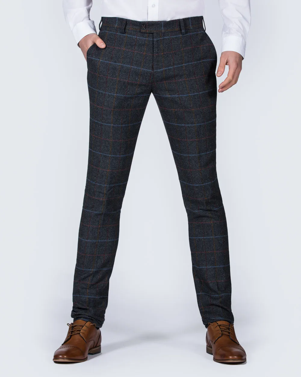 Skopes Skinny Fit Tall Suit Trousers (grey/blue) beach lover