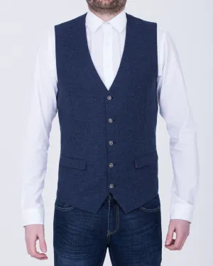 Skopes Slim Fit Tall Jude Waistcoat (navy herringbone) designer look