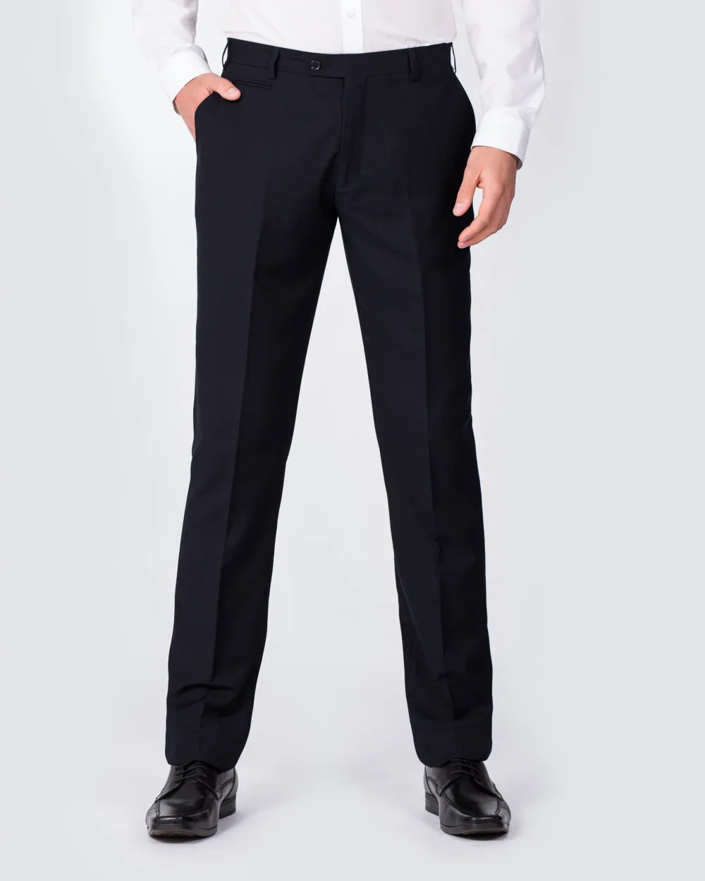 Skopes Slim Fit Tall Suit Trousers (navy) button fly