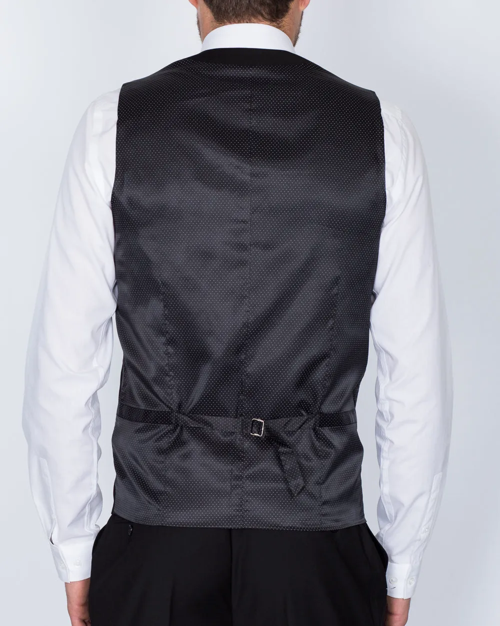 Skopes Slim Fit Tall Waistcoat (black) high collar