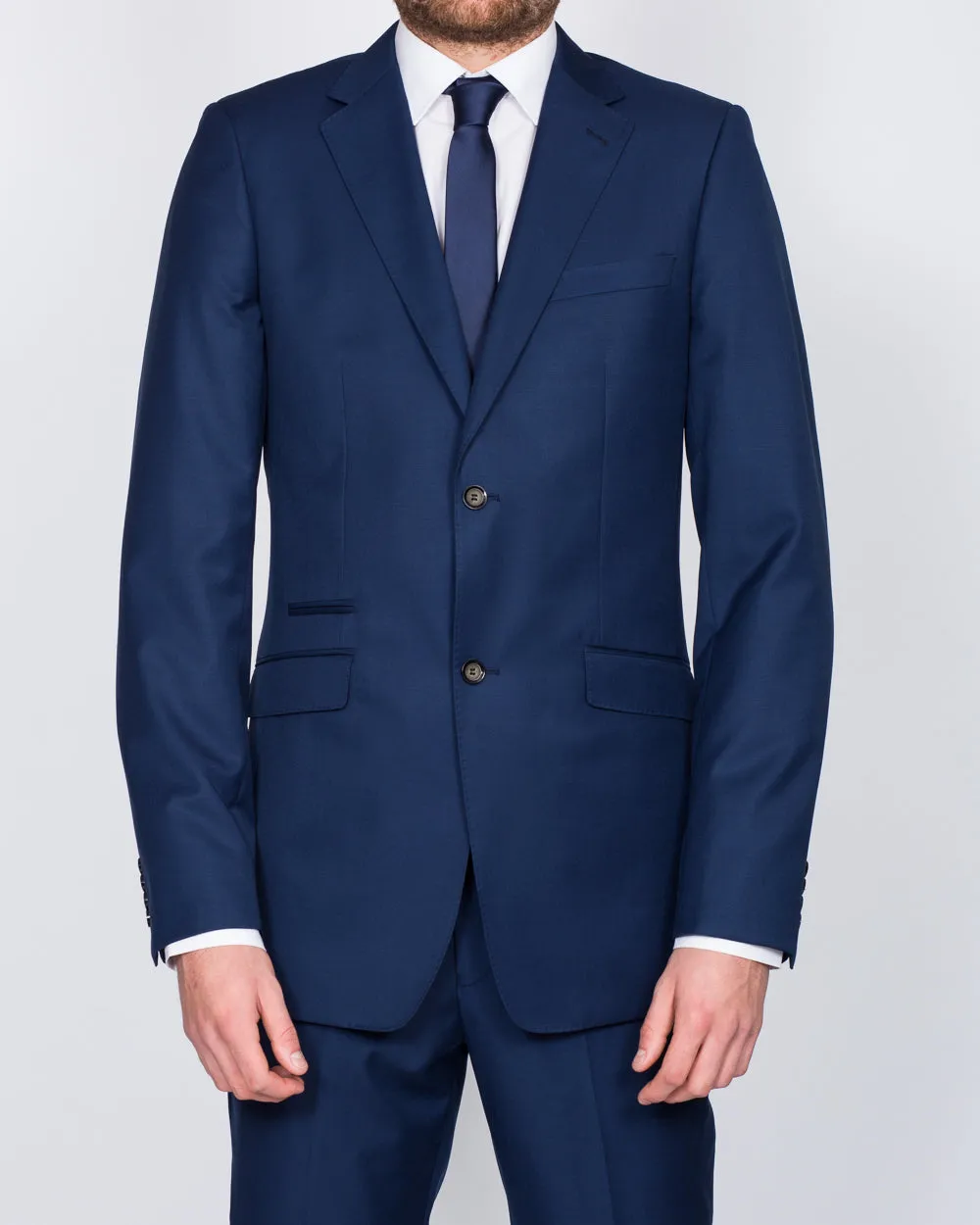 Skopes Slim Fit Wool Tall Suit Jacket (royale blue) comfort driven fit