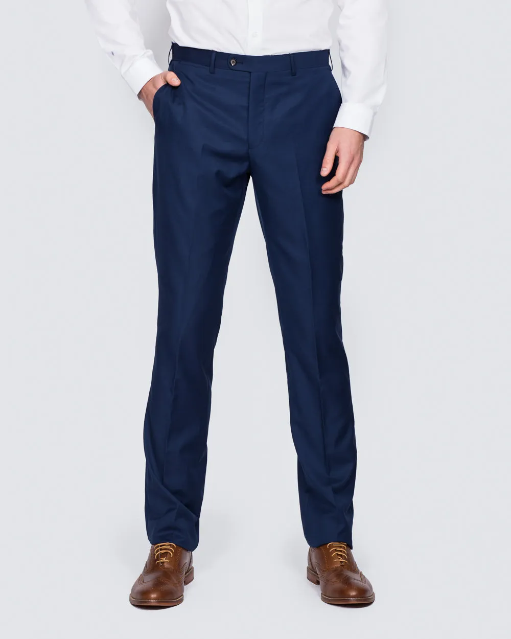 Skopes Slim Fit Wool Tall Suit Trousers (royale blue) rain protection