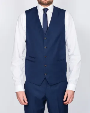 Skopes Slim Fit Wool Tall Suit Waistcoat (royale blue) easy care