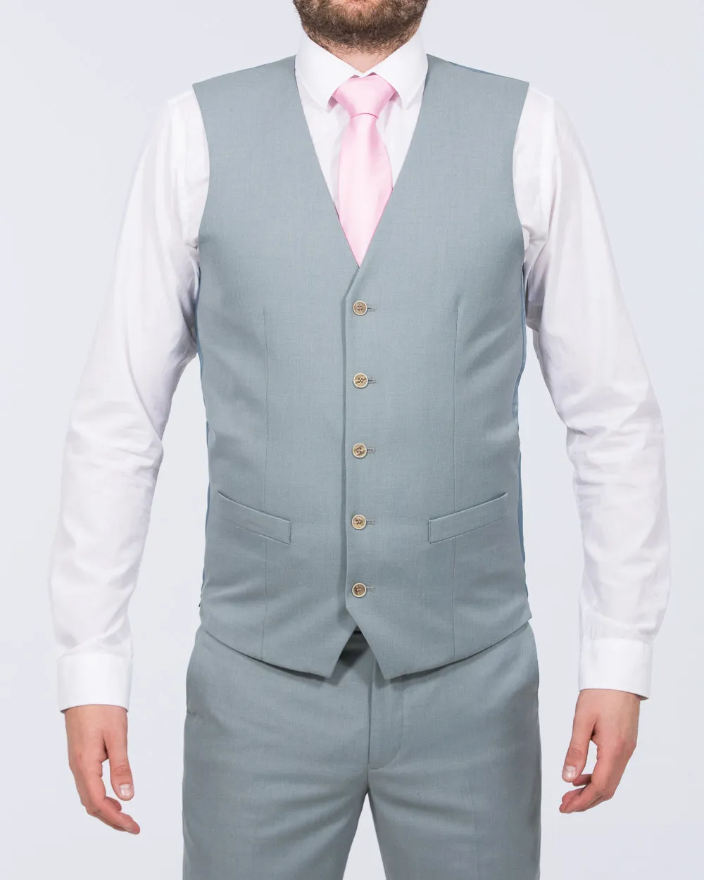 Skopes Sultano Slim Fit Tall Suit Waistcoat (mint) neutral tones