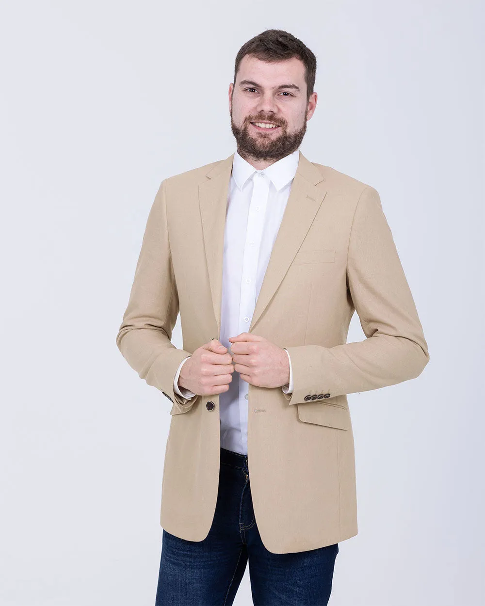 Skopes Tuscany Linen Blend Blazer (stone) refined form