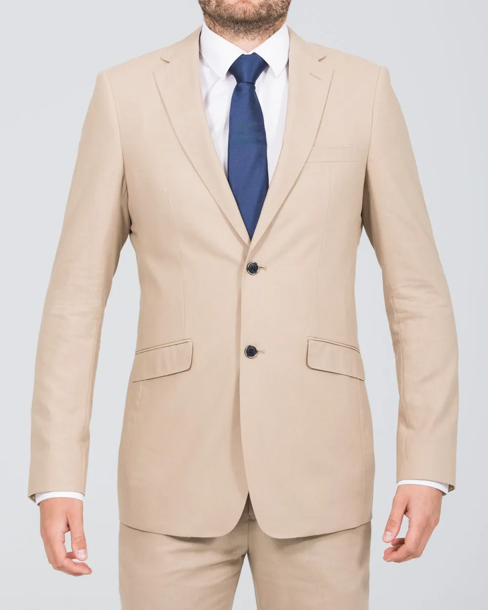 Skopes Tuscany Slim Fit Linen Blend Suit Jacket (stone) alpine adventure wear