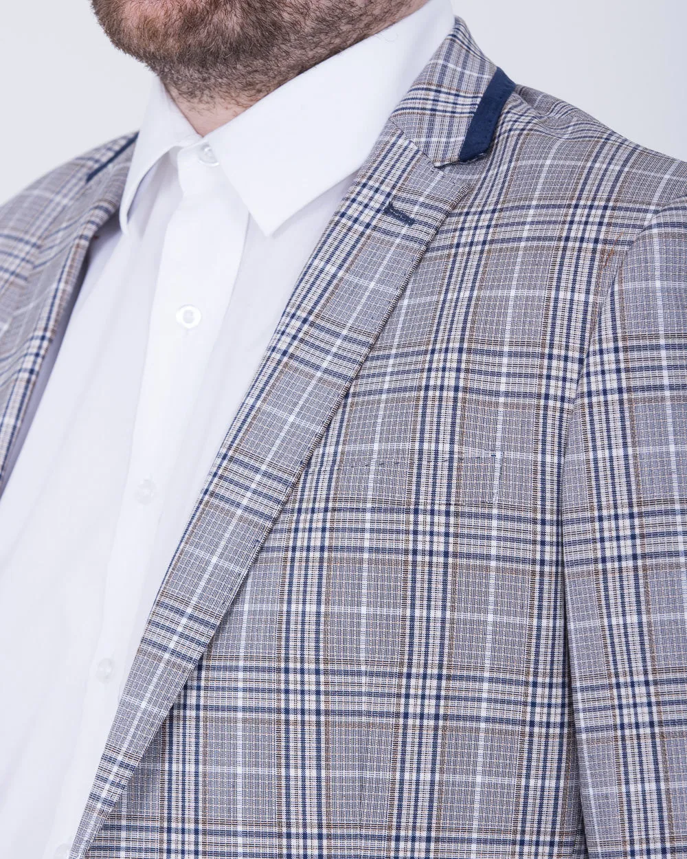 Skopes Whittington Tall Checked Blazer (stone/navy) brunch style