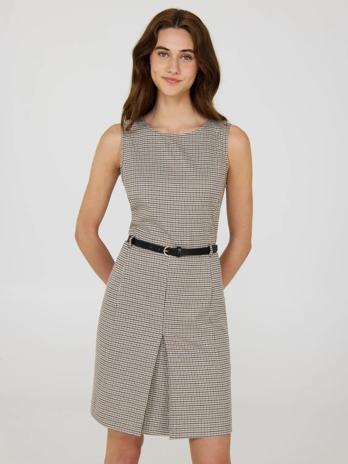 Sleeveless Checkered Dress casual travel