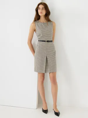 Sleeveless Checkered Dress campus style