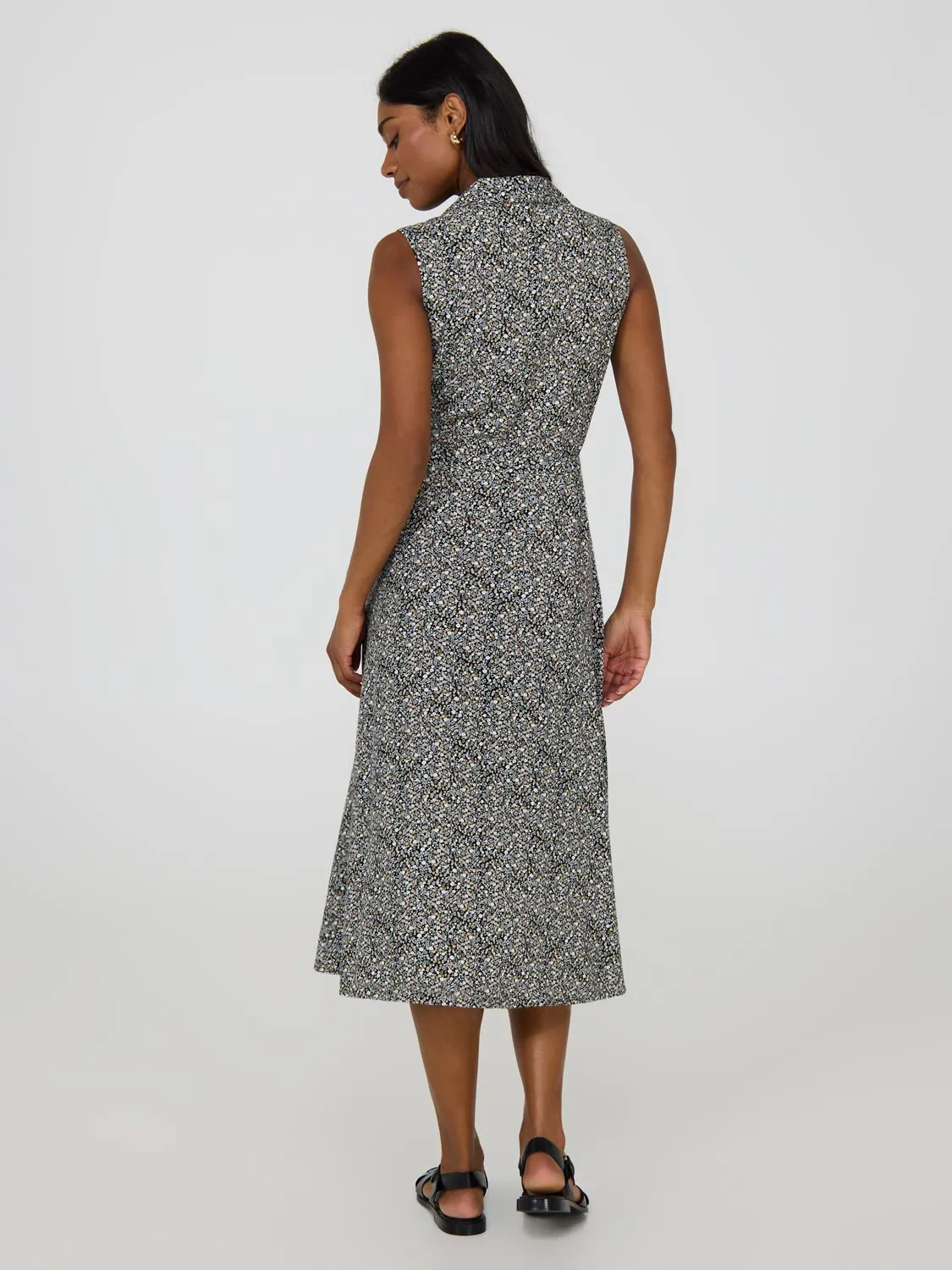 Sleeveless Floral Midi Dress fashion vibe