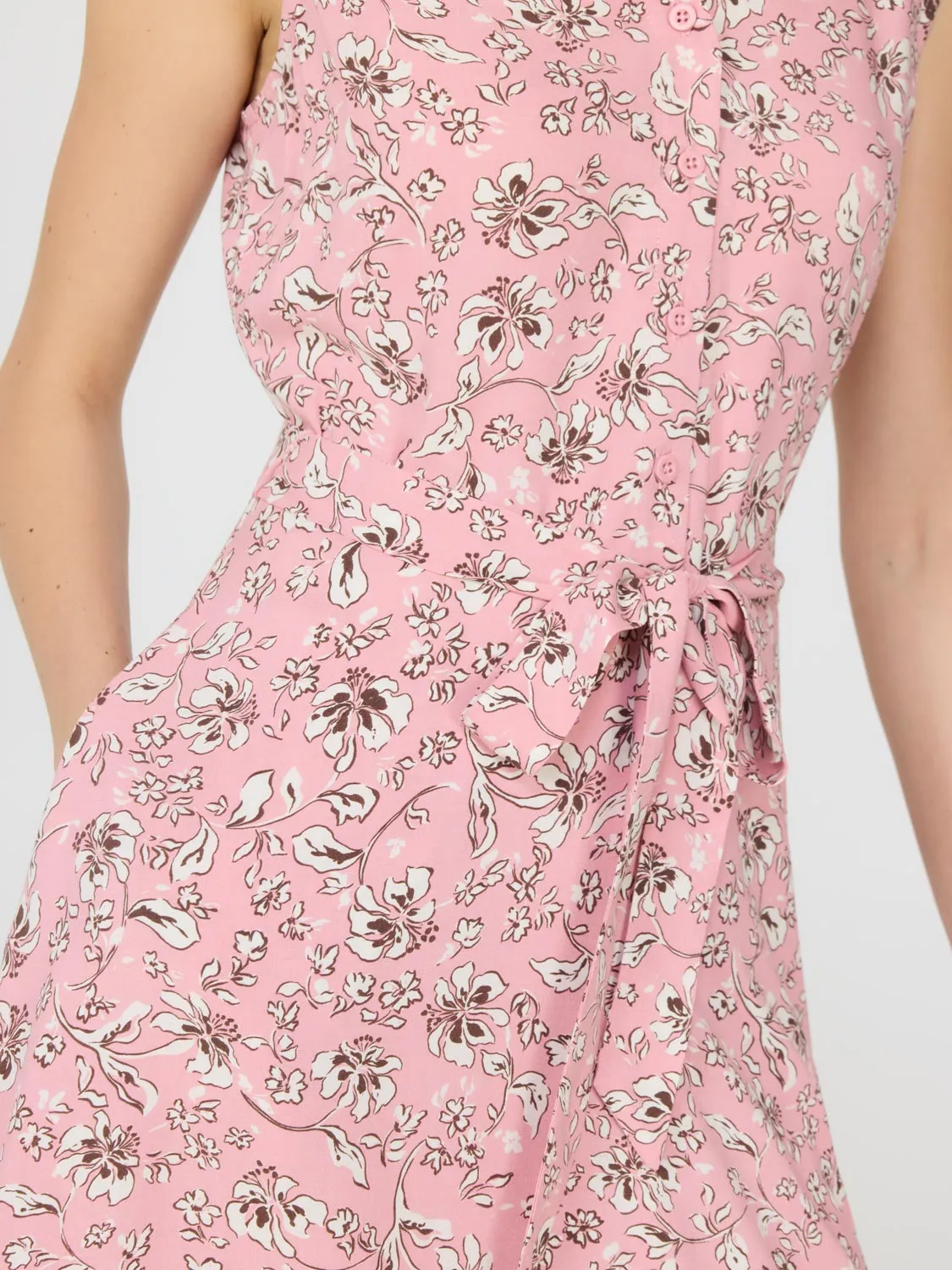 Sleeveless Floral Print Midi Dress lifestyle choice