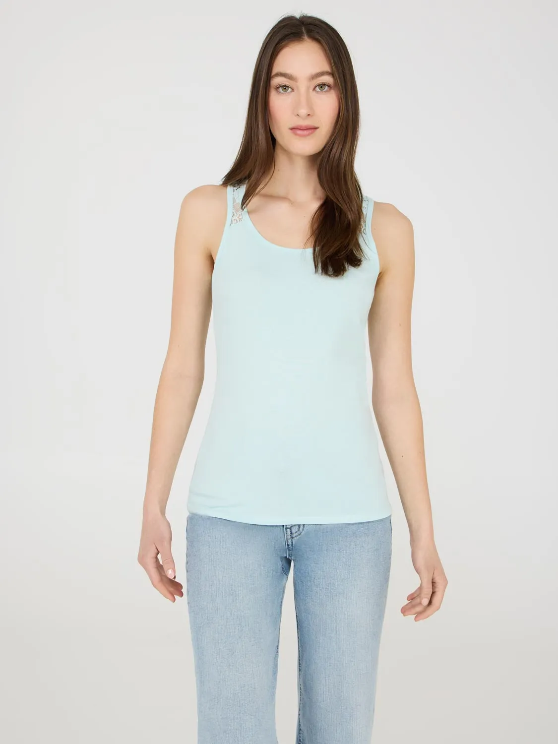 Sleeveless Lace Top closet staple