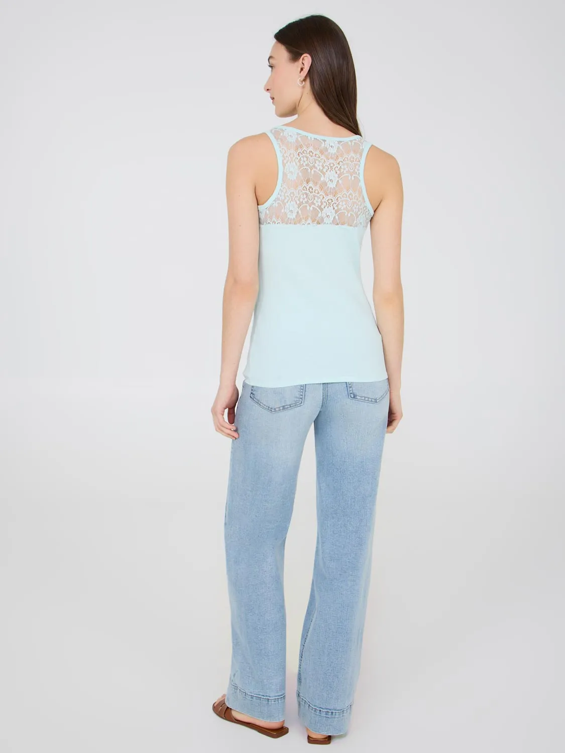 Sleeveless Lace Top sport luxe