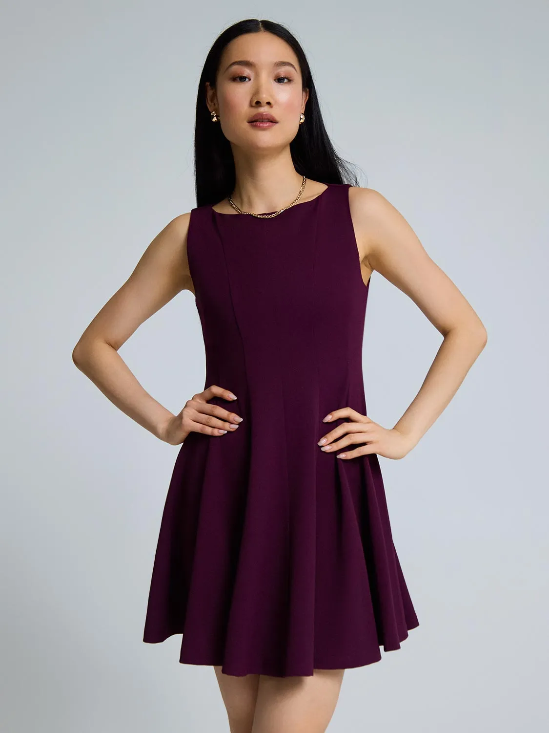 Sleeveless Mini Dress natural fiber