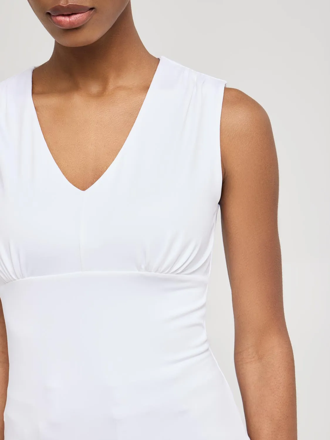 Sleeveless V-Neck Empire Waist Top sunny comfort
