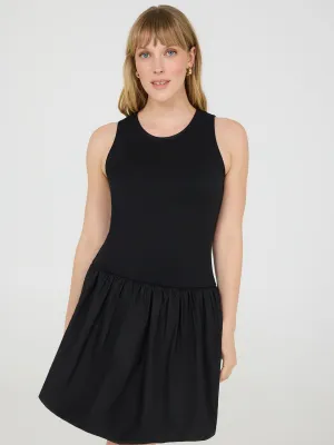 Sleevess Bubble Hem Mini Dress detail focus