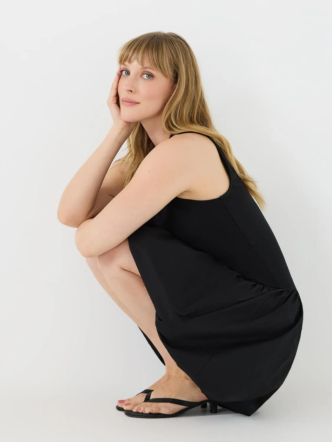 Sleevess Bubble Hem Mini Dress formal occasion