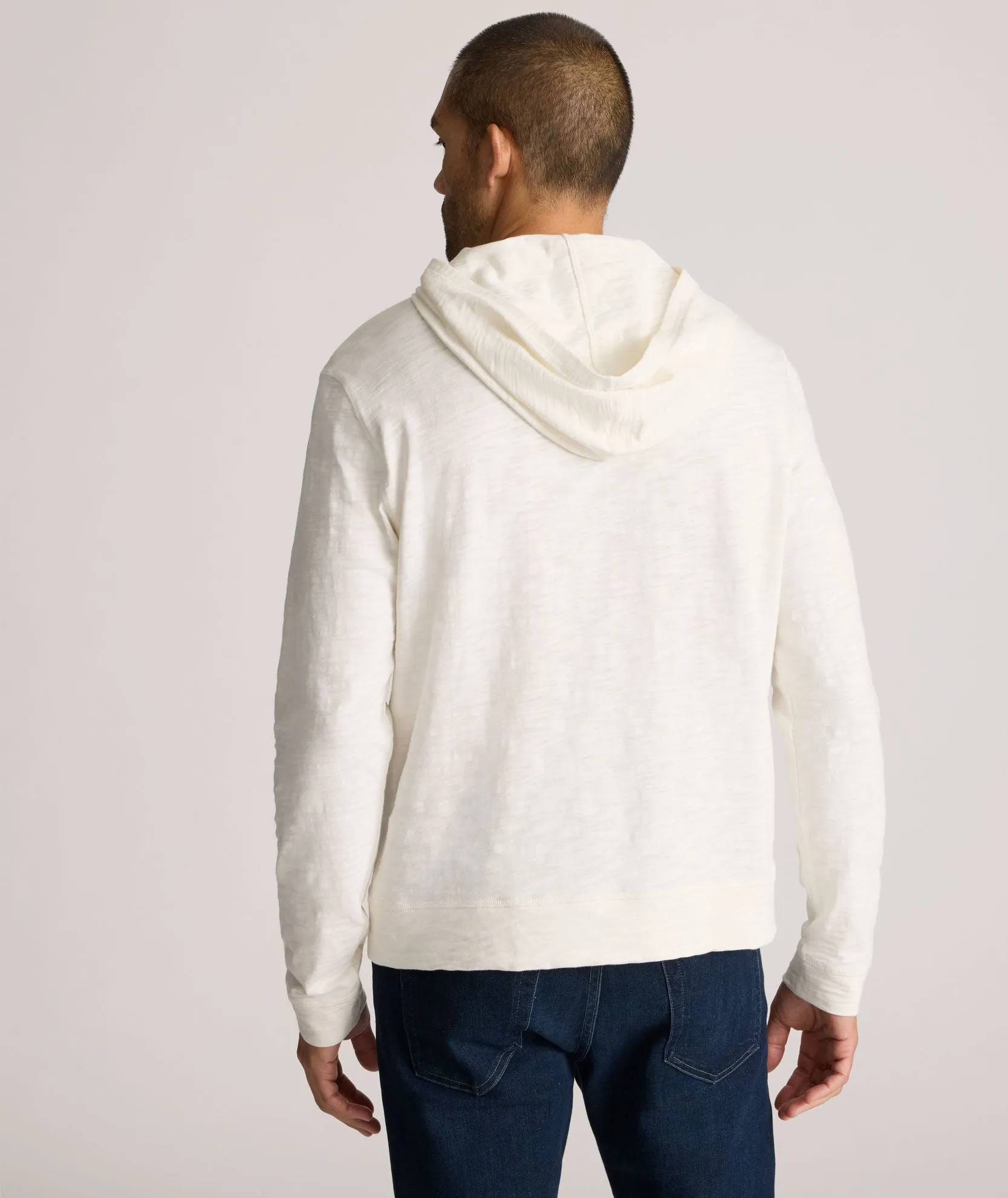 Slub Cotton Hoodie travel layer