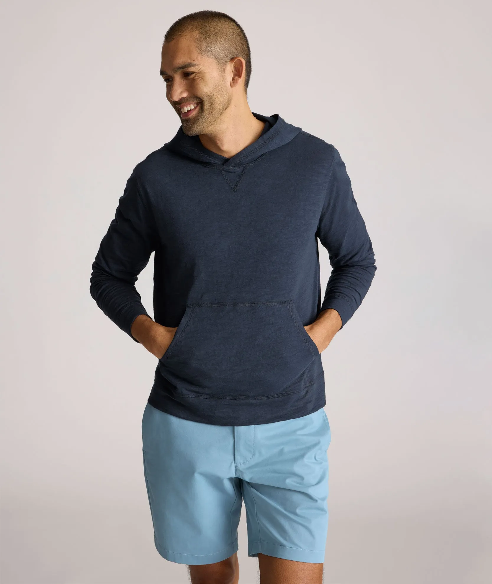 Slub Cotton Hoodie effortless chic