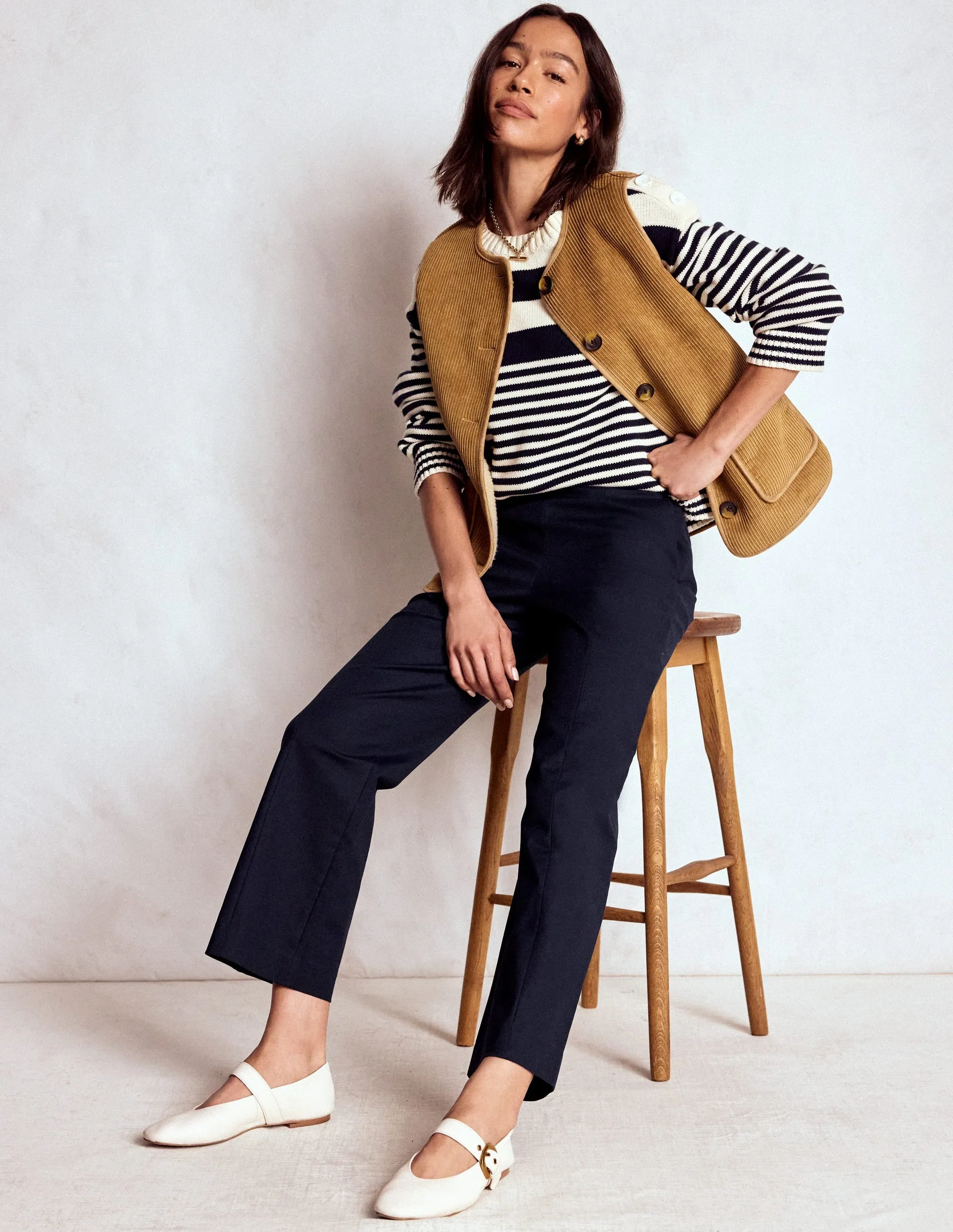 Smart 7/8 Trousers-Navy exclusive design