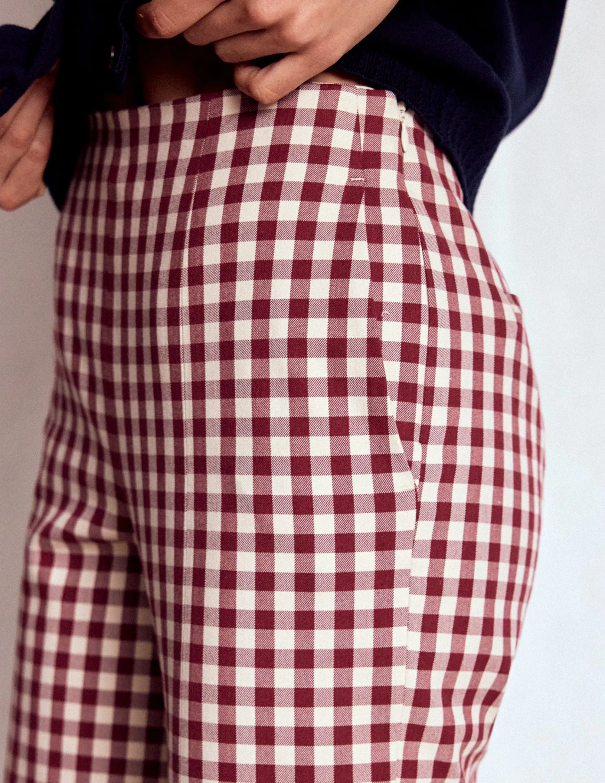Smart 7/8 Trousers-Port Gingham ethical wear