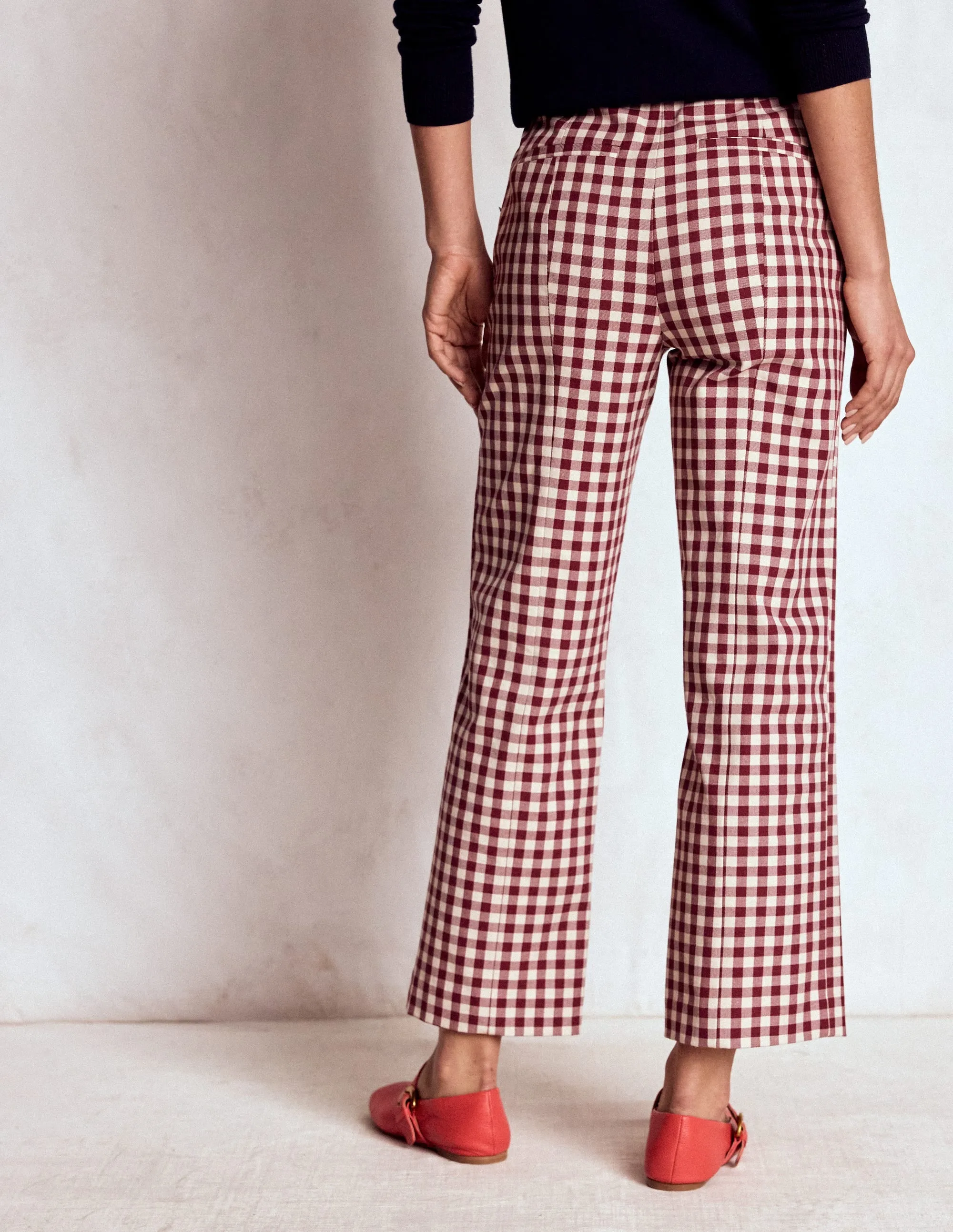 Smart 7/8 Trousers-Port Gingham travel packing