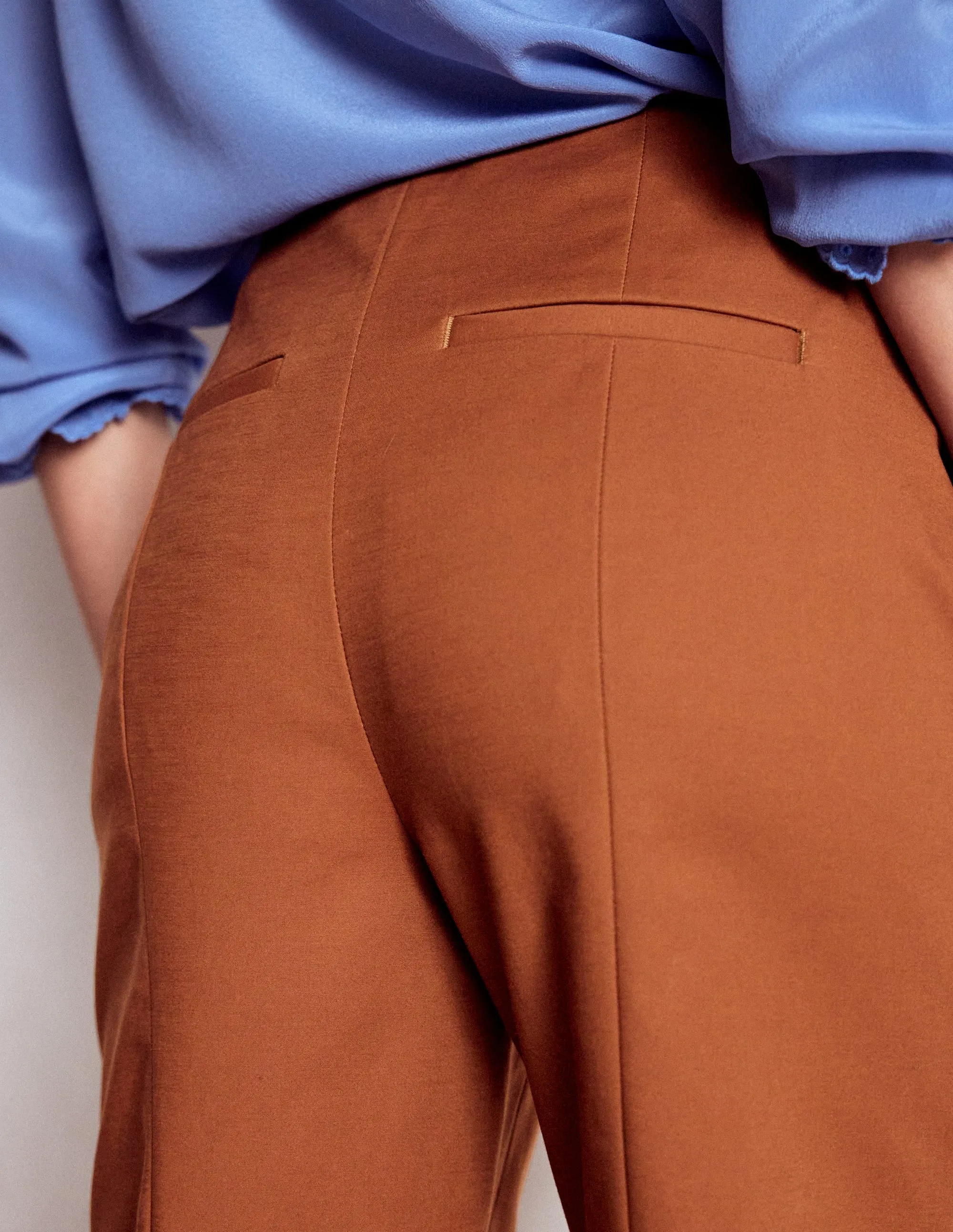 Smart 7/8 Trousers-Russet tailored cut