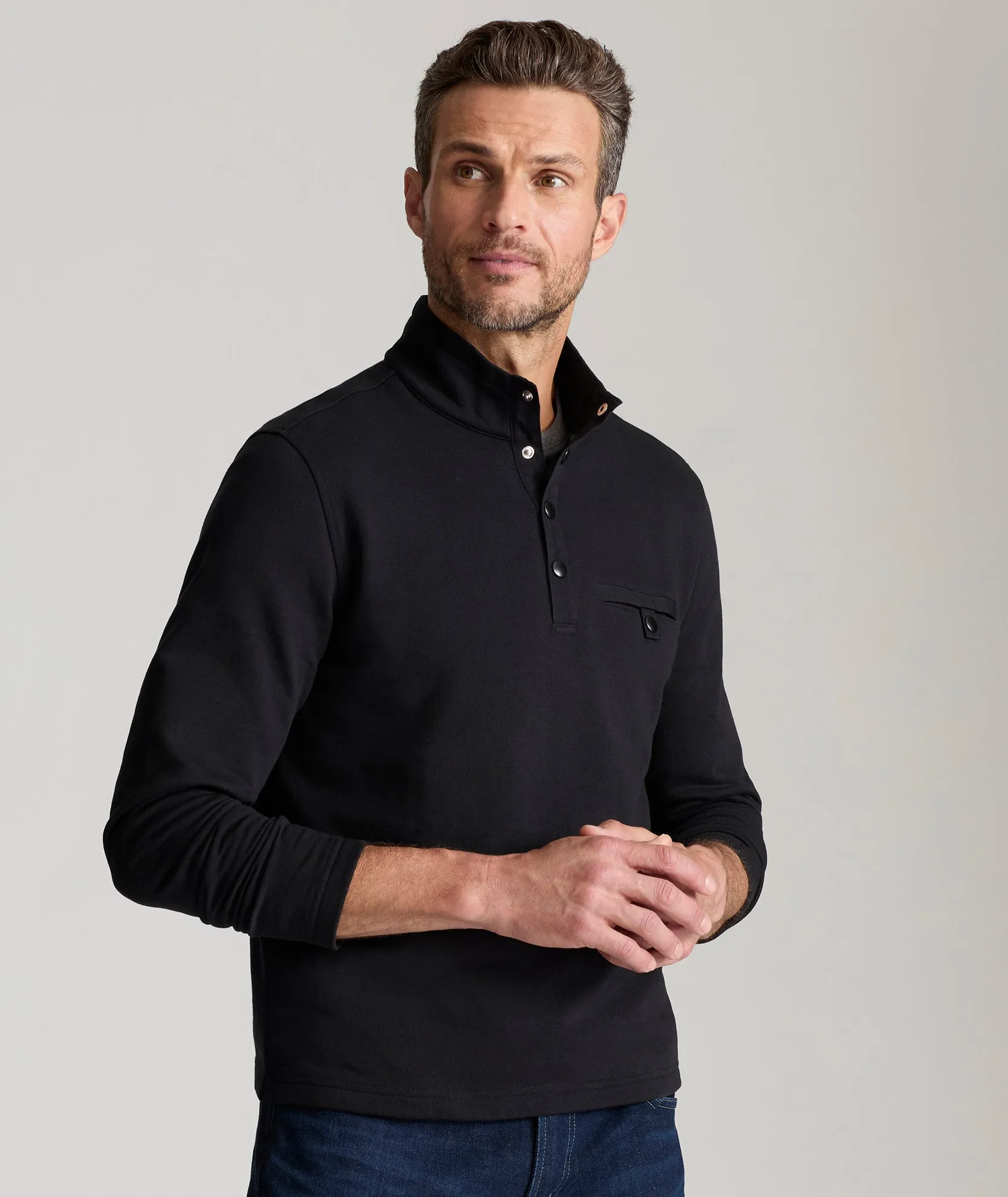 Snap Fleece Pullover sunset chill