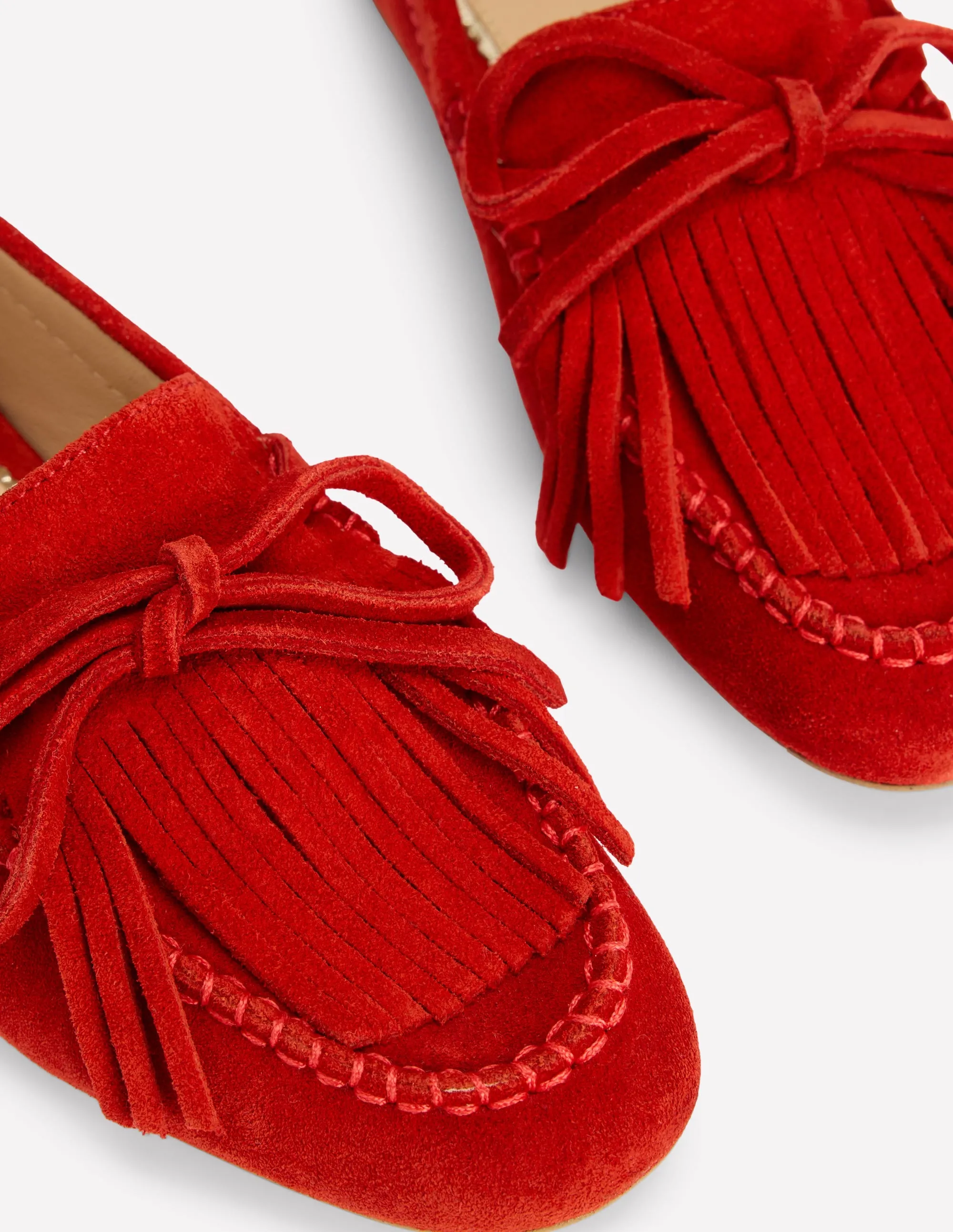 Soft Tassel Deck Shoes-Post Box Red breathable fit