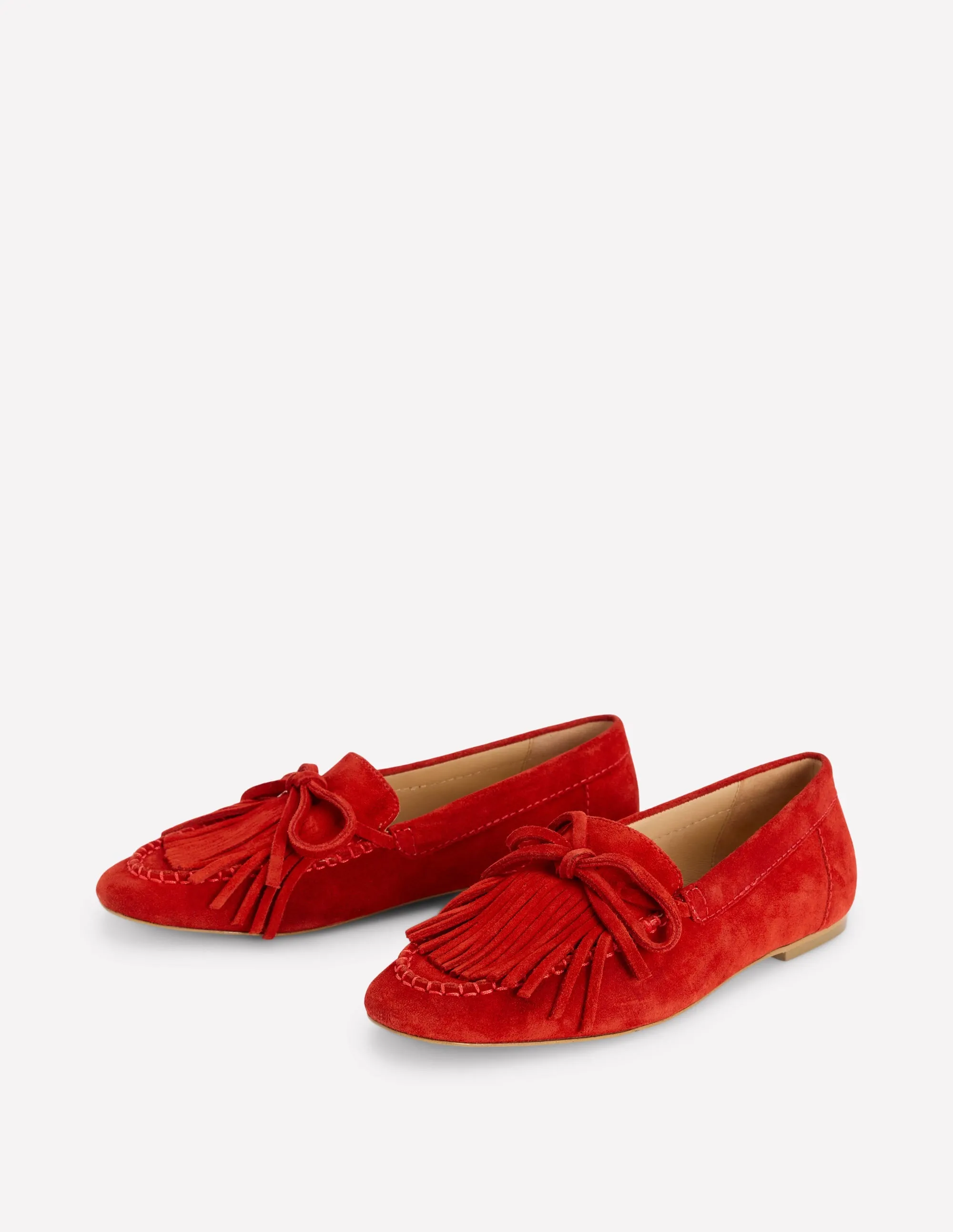 Soft Tassel Deck Shoes-Post Box Red daily walk