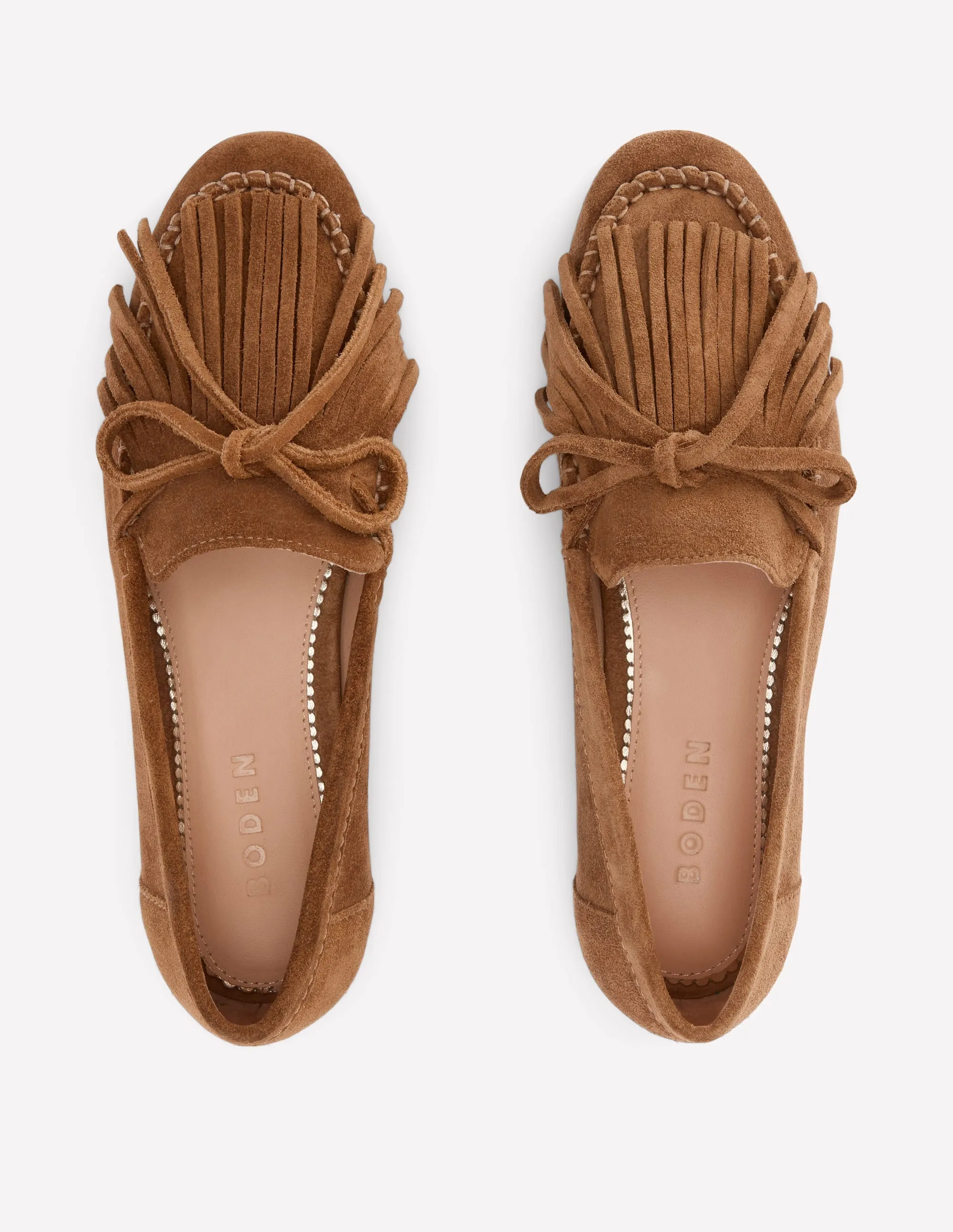 Soft Tassel Deck Shoes-Tan daily wear