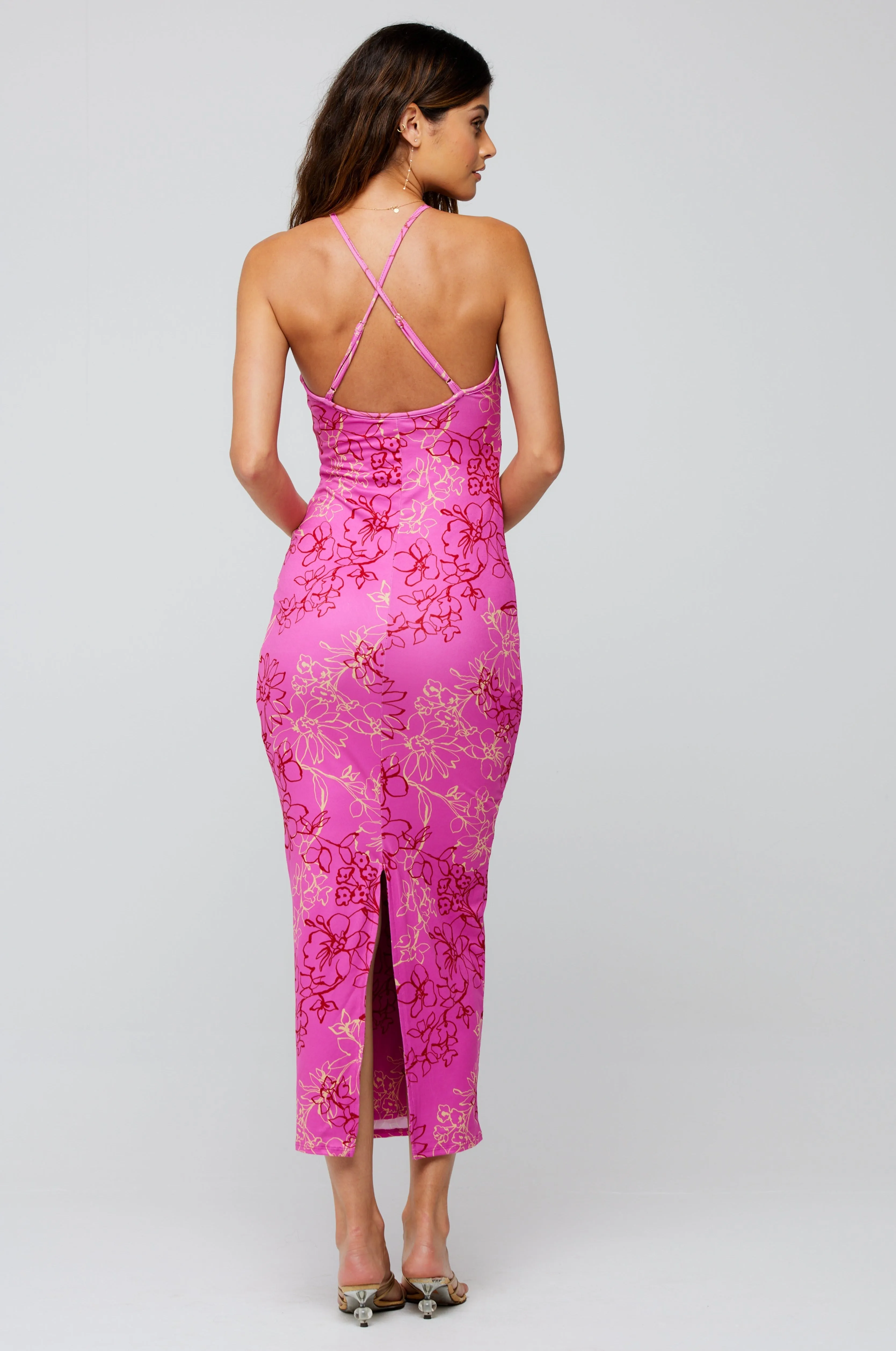 Sophia Midi in Azalea soft detail