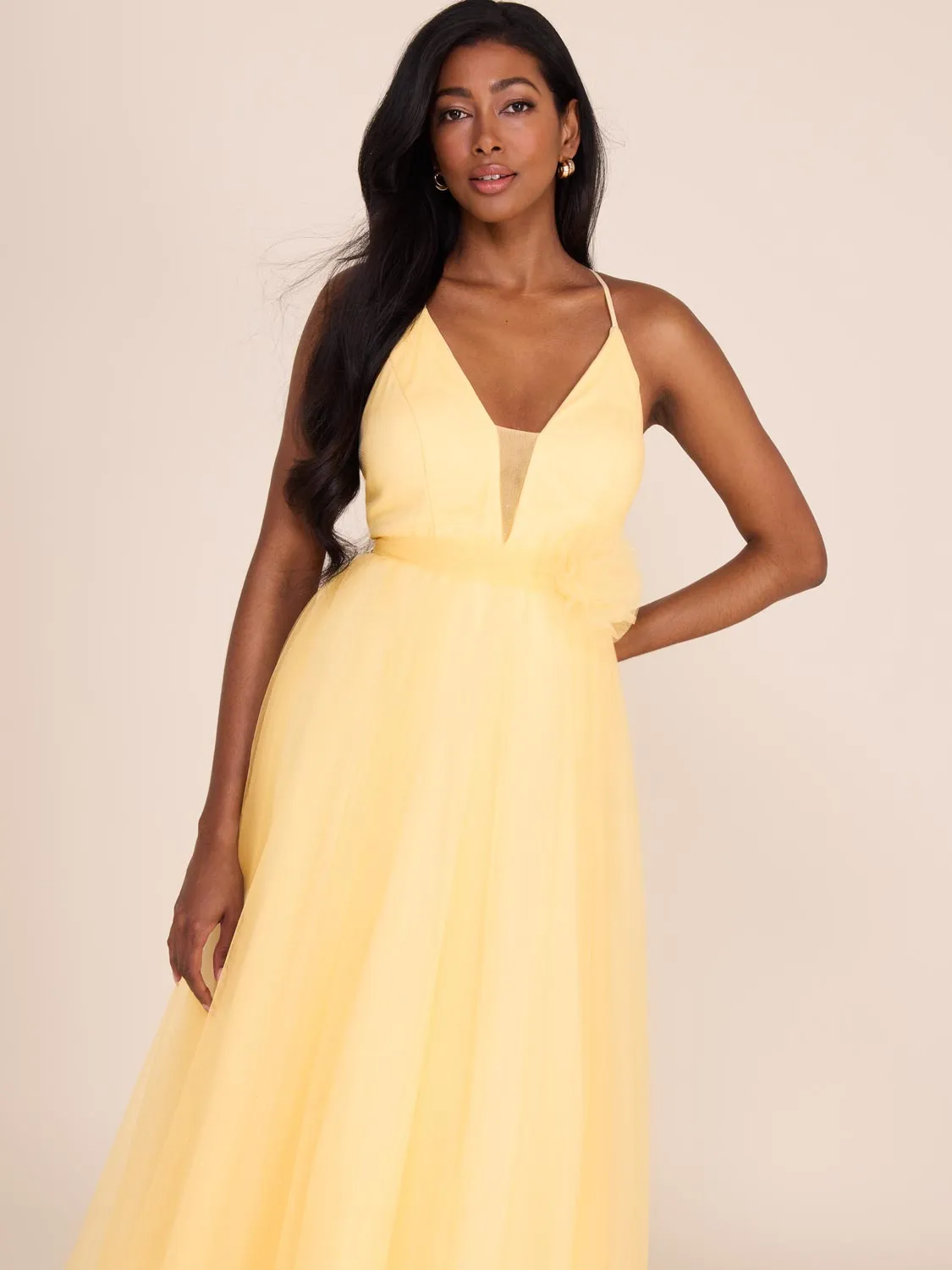 Sparkle Mesh Ball Gown prom dress