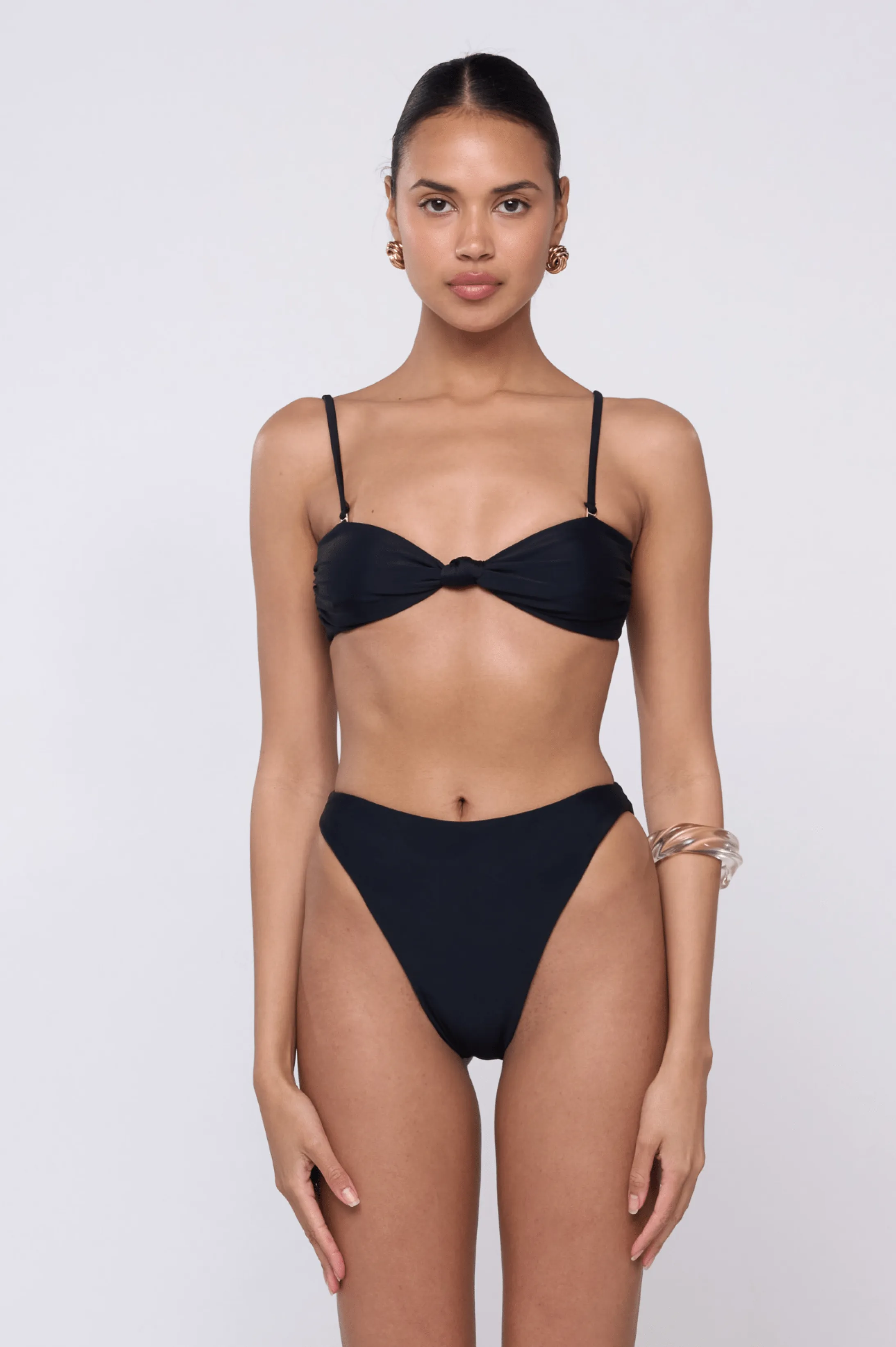 Spencer Bikini Top in Black colorful fashion