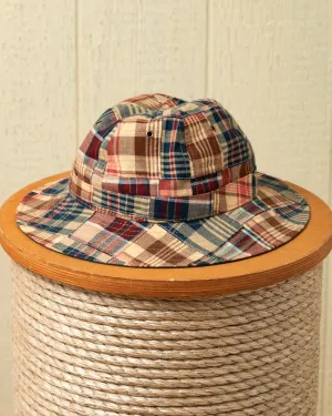 Standard Sailing Hat in Antique Patchwork Madras training mood