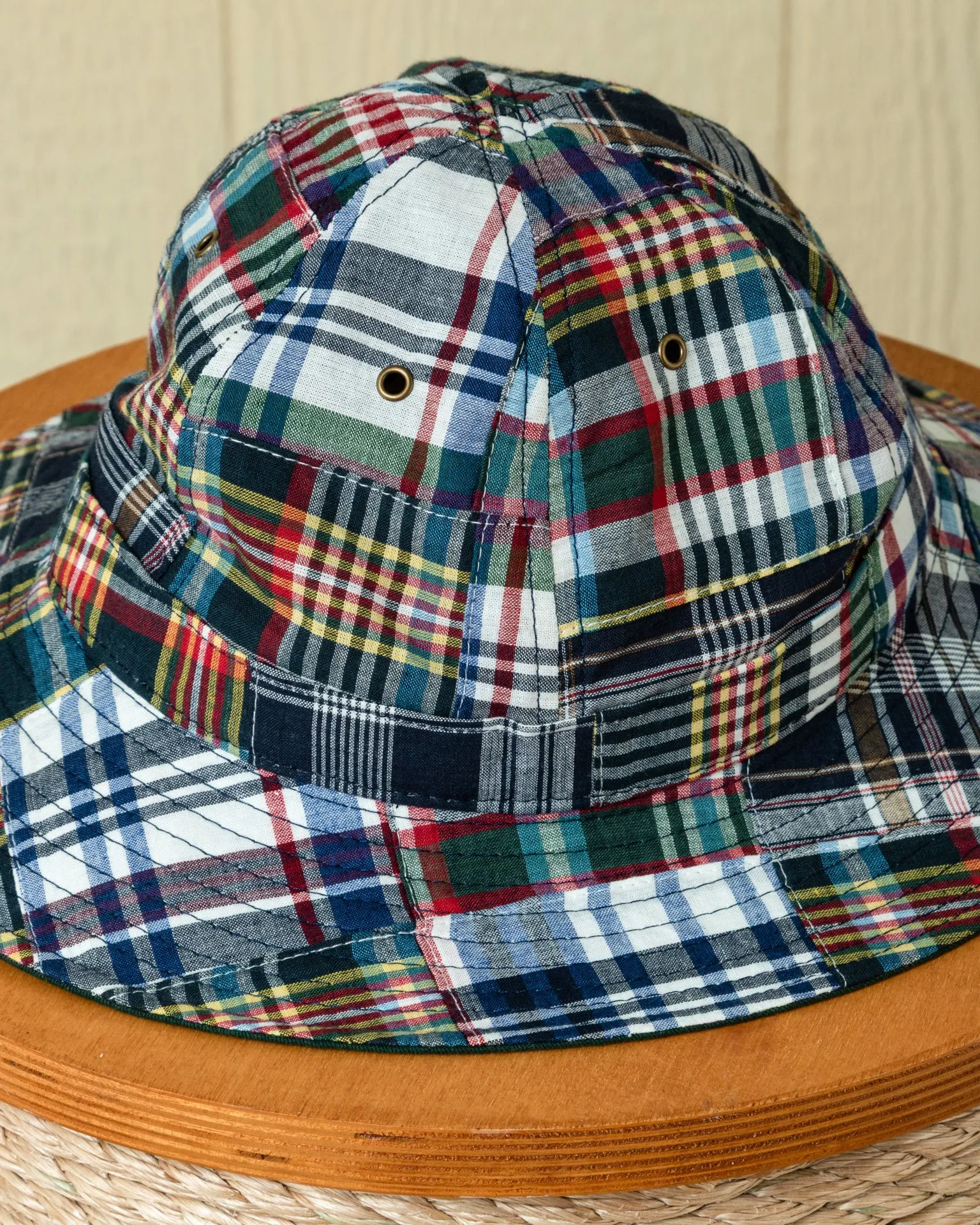 Standard Sailing Hat in Navy Patchwork Madras daily mood