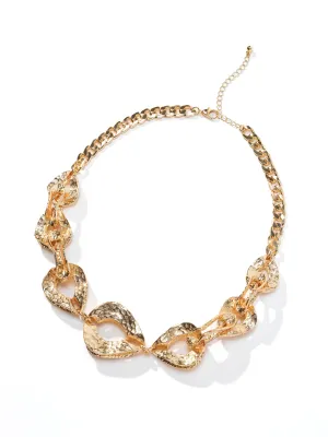 Statement Hammered Metal Necklace urban trend