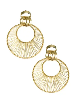 Statement Wire Hoop Earrings bold spirit