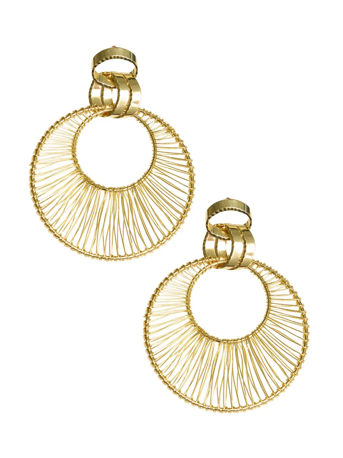 Statement Wire Hoop Earrings bold spirit