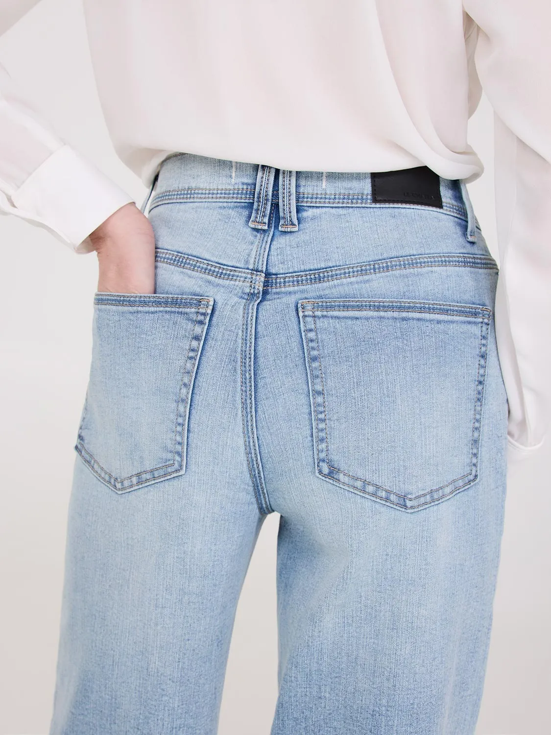 Straight Leg Jeans With Wide Cuff free wear