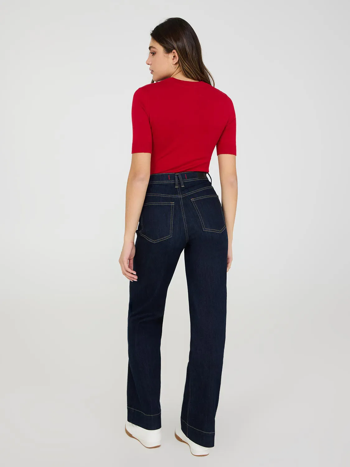 Straight Leg Jeans With Wide Cuff varied styles