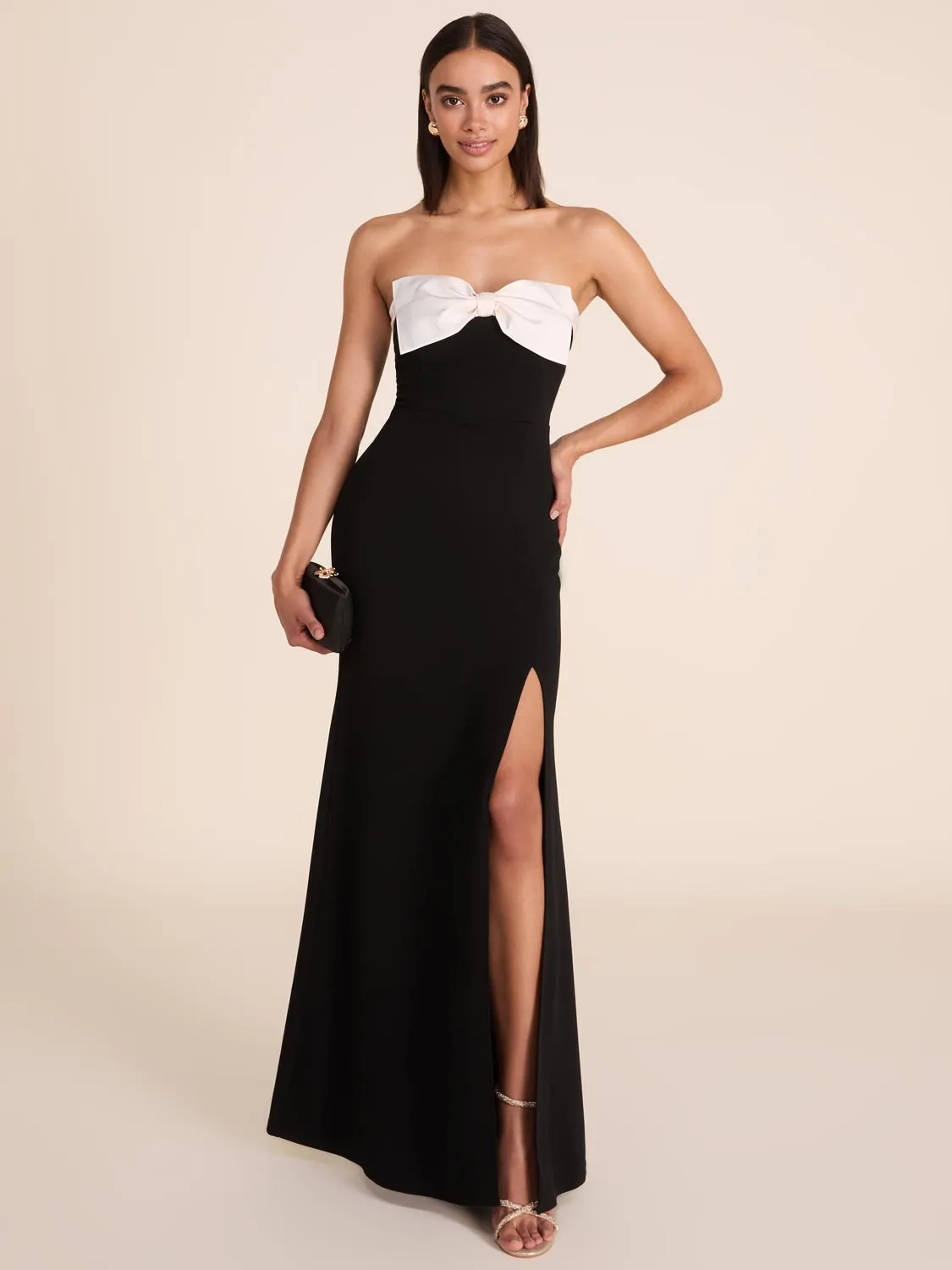 Strapless Gown With Bow fashion staple