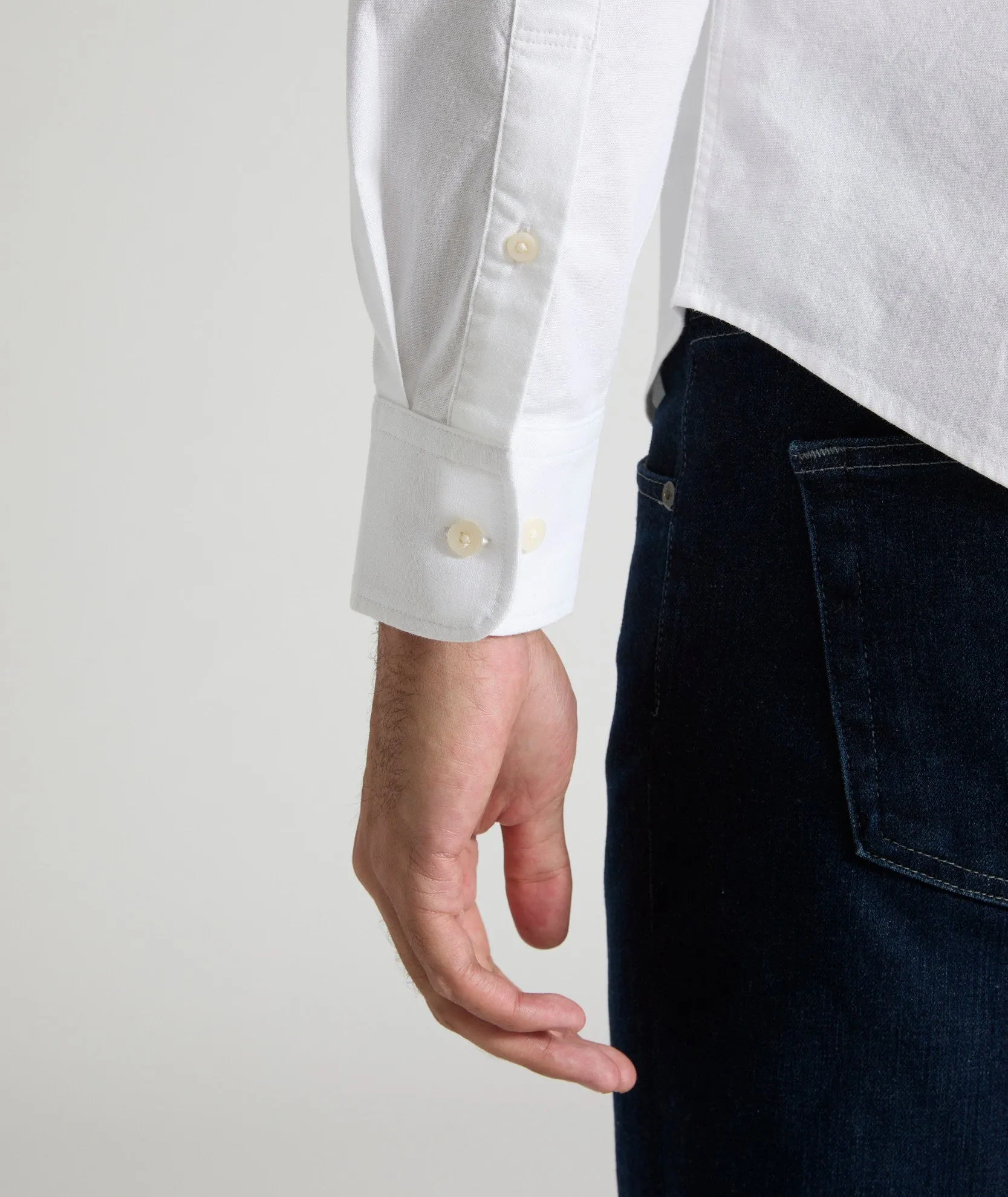 Stretch Cotton Oxford Bridges Shirt Motion Chill