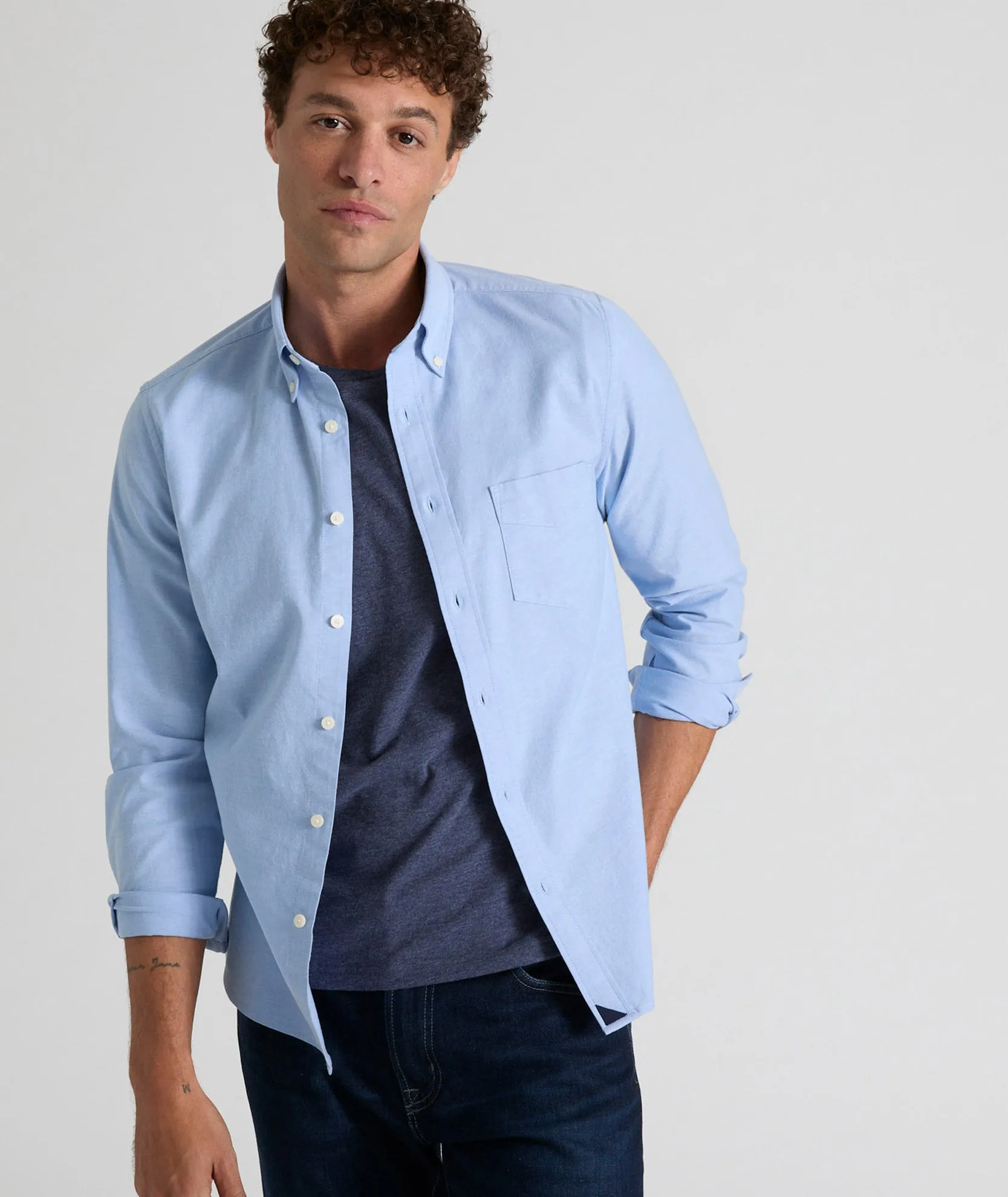 Stretch Cotton Oxford Bridges Shirt Heritage Look