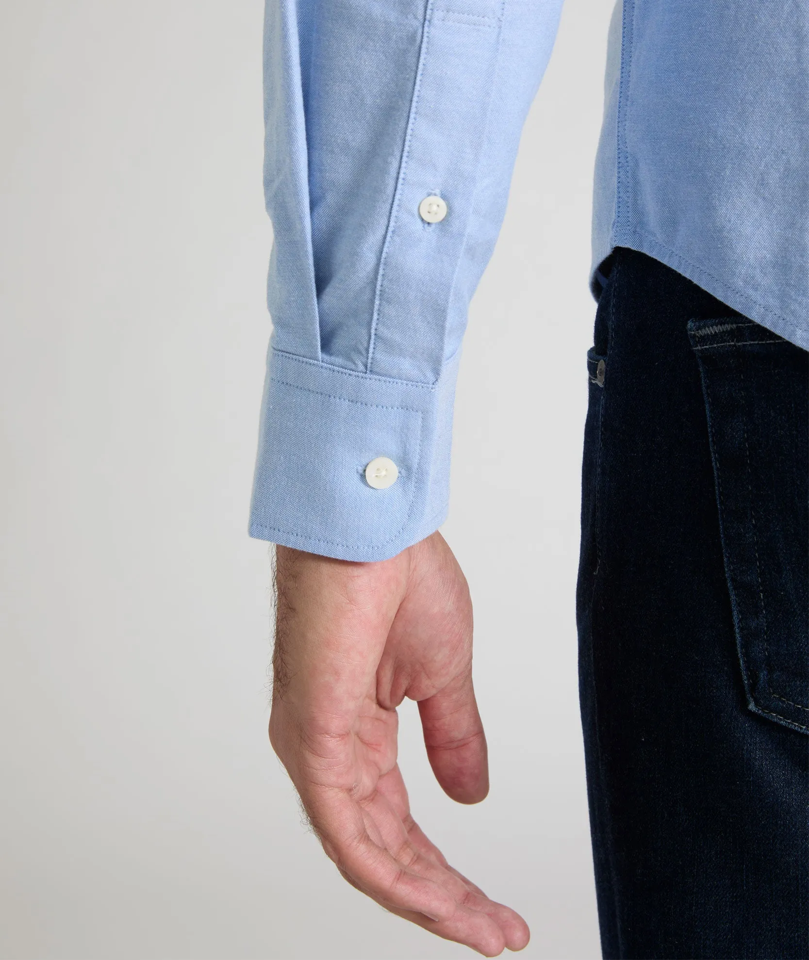 Stretch Cotton Oxford Bridges Shirt Sleek Ease